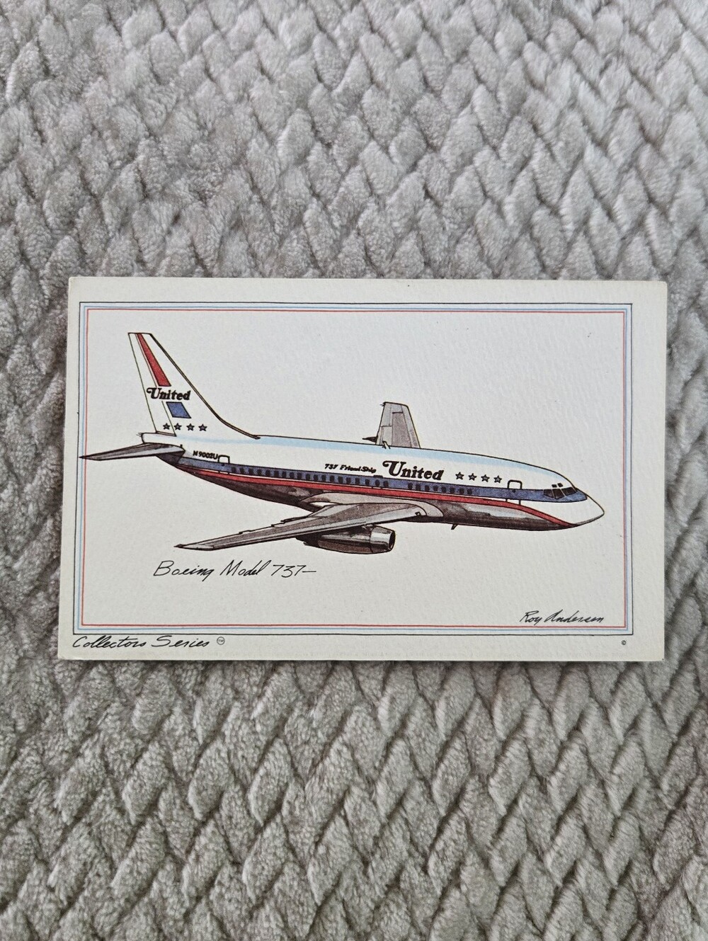 Vintage United Airlines Boeing 737 Airplane Postcard 1973 Aviation Collectible